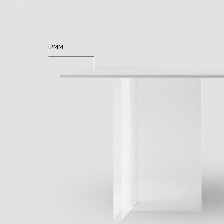 Medieval Modern Stone Dining Table Double Pedestal Rectangle Table for Dining Room Clearhalo 'Dining Tables & Seating' 'Dining Tables' 'dining_table' 'furn' 'furn_dining_table' 'Furniture' 'Kitchen & Dining Furniture' 1200x1200_58ace3cc-d979-48be-bede-4a01ed693ba9