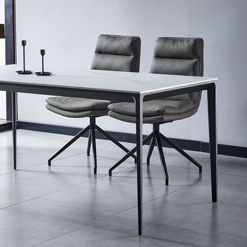 Contemporary Style Leather Dining Side Chairs Solid Back Chair for Kitchen Clearhalo ' kitchen&dining_furn' 'Dining Chairs' 'Dining Tables & Seating' 'dining_chair' 'furn' 'furn_dining_chair' 'Furniture' 'furniture_dining_chair' 'Kitchen & Dining Furniture' 'kitchen' 1200x1200_58acfcb4-91fe-4c0e-a32a-0e91d4f3ada2