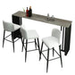Rectangle Stone Bar Dining Table Contemporary Bar Table with Double Pedestal Base Clearhalo 'Bar Furniture' 'Bar Tables' 'bar_tables' 'Furniture' 'furniture_bar_tables' 'Kitchen & Dining Furniture' 1200x1200_58ad9849-d514-423f-807b-44ce13cb3c4b