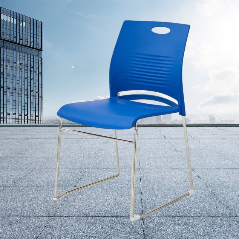 18" brede moderne bureaustoel zonder wielen, vergaderstoel