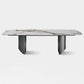 Simplicity Rectangle Dining Room Table Sintered Stone Table with Double Pedestal Clearhalo ' dining_table' 'Dining Tables & Seating' 'Dining Tables' 'furn' 'furn_dining_table' 'Furniture' 'furniture_dining_table' 'Kitchen & Dining Furniture' 'kitchen&dining_furn' 'kitchen' 'kitchen_dining_table' 1200x1200_58aed913-ed66-44e1-9f68-19d47d905c09