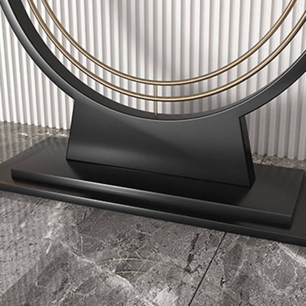 31.5" Tall Stone Accent Table Stain Resistant Console Table with 1 Shelf Clearhalo 'Console Tables' 'console_tables' 'Entry & Mudroom Furniture' 'furn' 'furn_console_tables' 'Furniture' 1200x1200_58aef520-9f52-4eef-bb87-60184a96011c