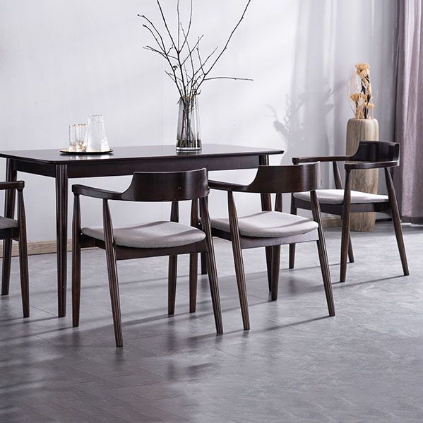 Traditional Style Open Back Chairs Dining Wooden Arm Chairs for Kitchen Clearhalo 'Dining Chairs' 'Dining Tables & Seating' 'dining_chair' 'Furniture' 'furniture_dining_chair' 'Kitchen & Dining Furniture' 1200x1200_58af3b2b-971b-45be-ace9-5e96ec722841