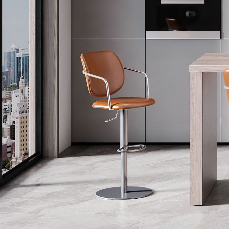 Sgabello da bar in pelle industriale sgabello da cornice regolabile per Bristol