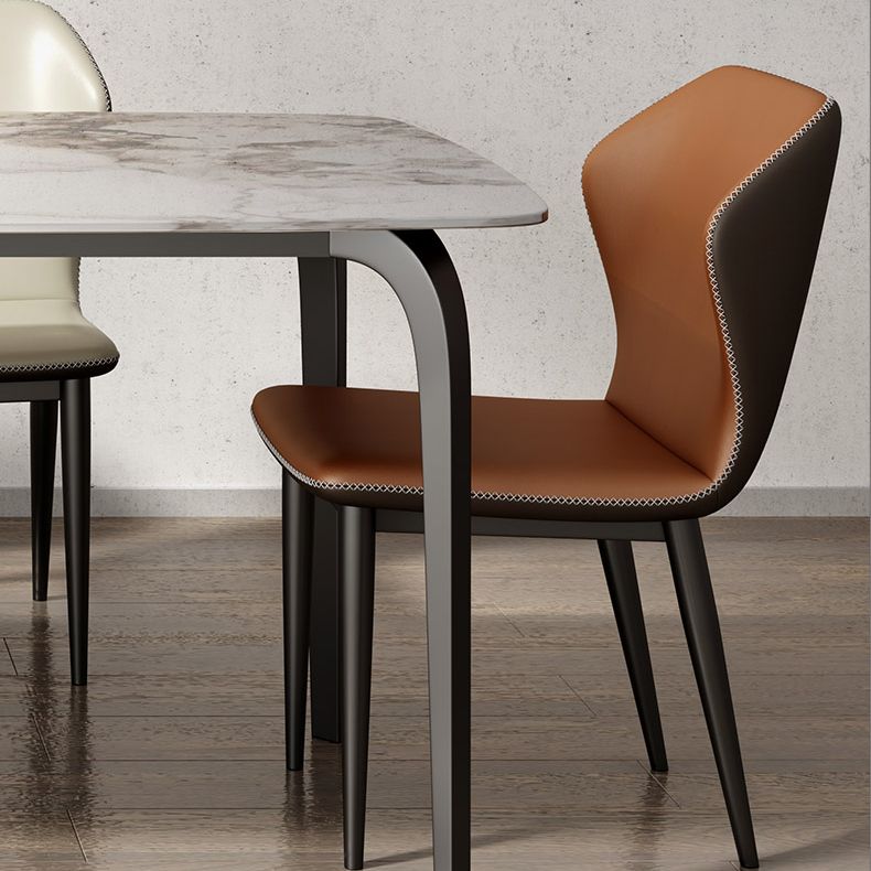 Rechthoek eettafel industriële eettafel met zwart frame