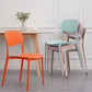 Sedia laterale impilabile contemporanea in plastica aperta sedia da pranzo