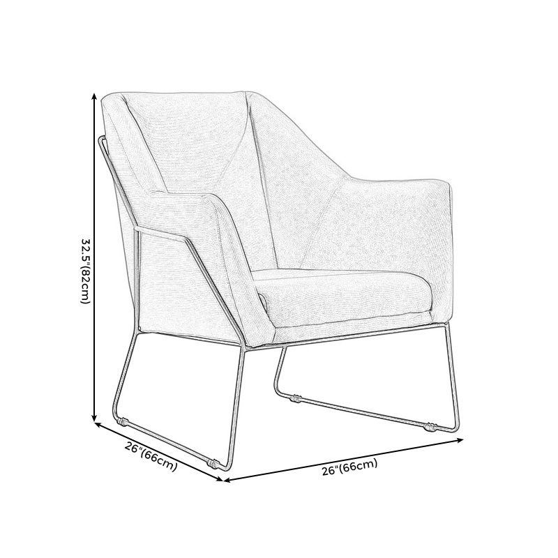 Linen Arm Chair 25.98" L x 25.98" W Sloped Arms Accent Armchair Clearhalo 'Accent Chairs' 'accent_chairs' 'Chairs & Seating' 'furn' 'furn_accent_chairs' 'Furniture' 'Living Room Furniture' 1200x1200_58b08c4e-75c1-42e1-a582-b78ee4feb239