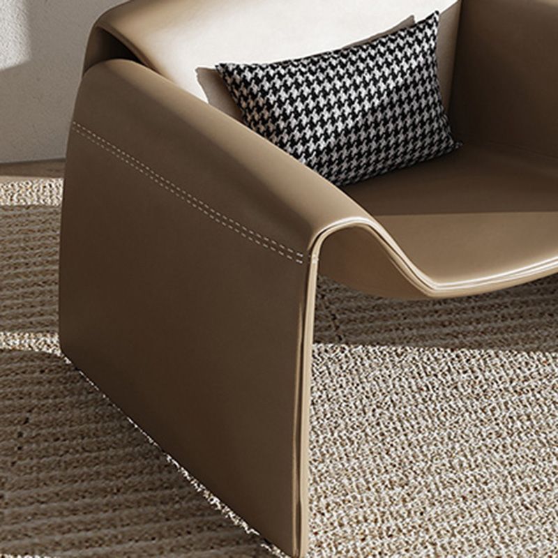 38.18" Wide Faux Leather Armchair Upholstered Pillow Back Accent Chair Clearhalo 'Accent Chairs' 'accent_chairs' 'Chairs & Seating' 'furn' 'furn_accent_chairs' 'Furniture' 'Living Room Furniture' 1200x1200_58b48680-c61b-47e0-a244-3fdaee984518