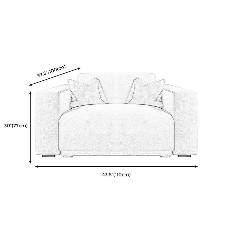 Scandinavian Tight Back Square Arm Sofa/Sectional with Stationary for Living Room Clearhalo 'furn' 'furn_sectionals' 'Furniture' 'Living Room Furniture' 'Sectionals' 1200x1200_58b4de3c-b21d-43b6-8f1b-94089e6ff5c3