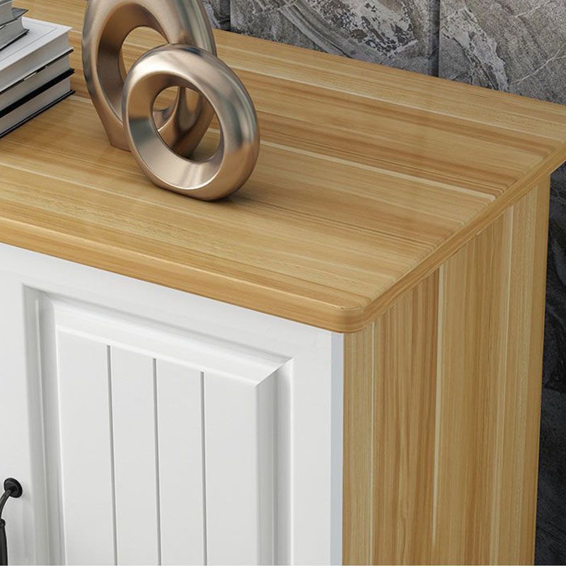 Moderne Holz -TV -Ständer Open Storage TV -Konsole mit Schubladen und Türen, 16 "D x 27,5" H