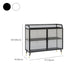 Contemporary Metal China Cabinet Glass Doors Storage Cabinet for Dining Room