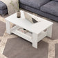 Rectangular 4 Legs Base Design Artificial Material Modern Style Coffee Table