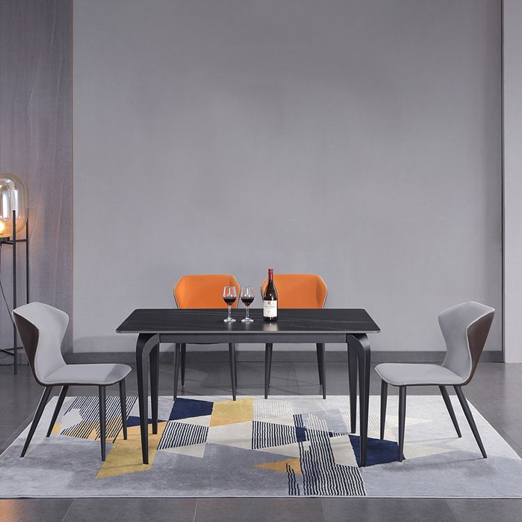 Modern Metal Dining Armless Chair Wingback Side Chair for Restaurant Use Clearhalo ' kitchen&dining_furn' 'Dining Chairs' 'Dining Tables & Seating' 'dining_chair' 'furn' 'furn_dining_chair' 'Furniture' 'furniture_dining_chair' 'Kitchen & Dining Furniture' 'kitchen' 1200x1200_58b6eb7a-f577-41ec-a6b7-a412b3bd7236