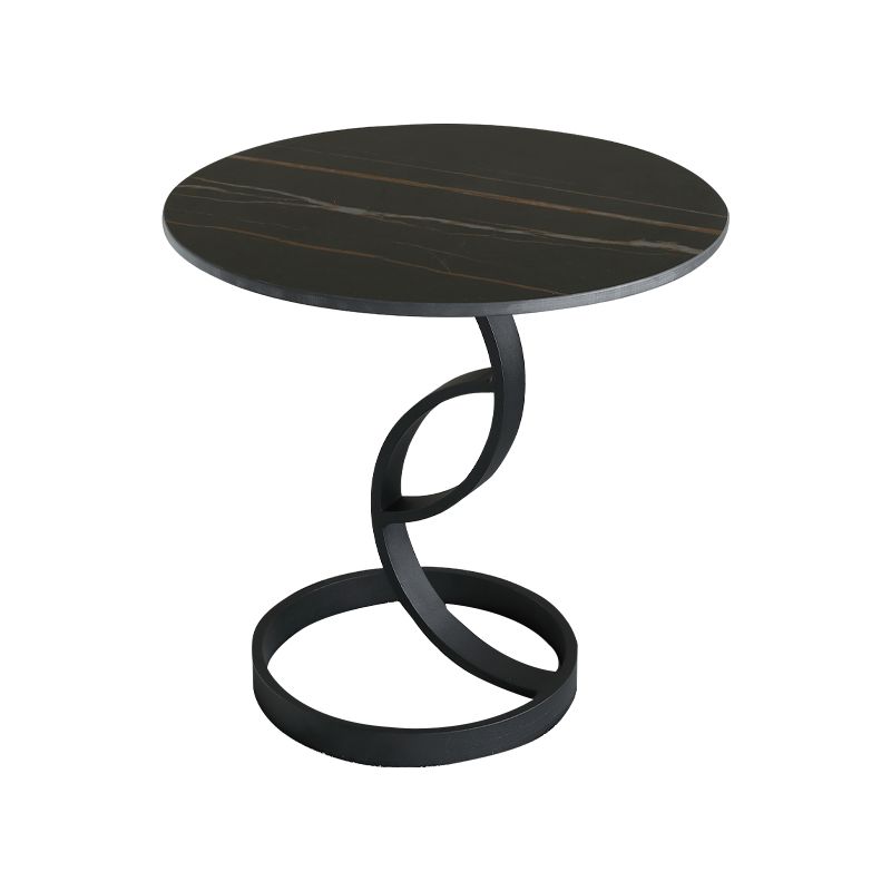 Round Black and White Stone Coffee Table Pedestal 1 Single Cocktail Table Clearhalo 'Coffee & Accent Tables' 'Coffee Tables' 'coffee_tables' 'furn' 'furn_coffee_tables' 'Furniture' 'Living Room Furniture' 1200x1200_58b83837-aacf-44f2-b09c-3bc6ccc1bd03