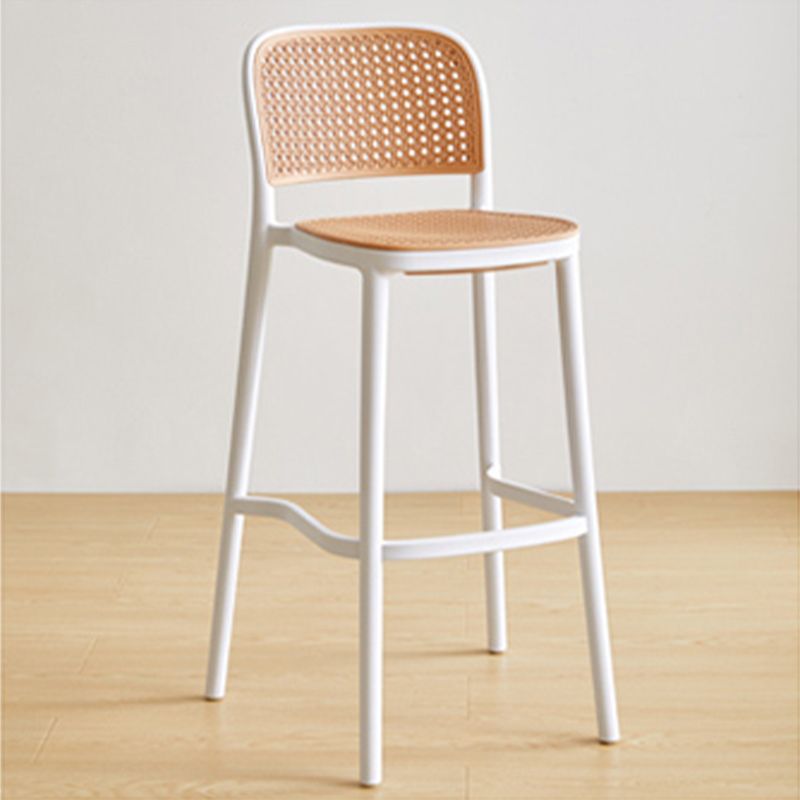 Scandinavian Stackable Bar Stool Plastic Armless Bar Stool for Living Room Clearhalo 'Bar Furniture' 'Bar Stools' 'bar_stools' 'furn' 'furn_bar_stools' 'Furniture' 'Kitchen & Dining Furniture' 1200x1200_58b87a8f-b80a-412d-9bab-45043ccb2623