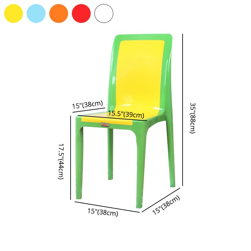 Contemporary Style Dining Chair Plastic Kitchen Dining Armless Side Chair Clearhalo ' kitchen&dining_furn' 'Dining Chairs' 'Dining Tables & Seating' 'dining_chair' 'furn' 'furn_dining_chair' 'Furniture' 'furniture_dining_chair' 'Kitchen & Dining Furniture' 'kitchen' 1200x1200_58ba29e4-a802-482b-a2aa-d87062f172ff