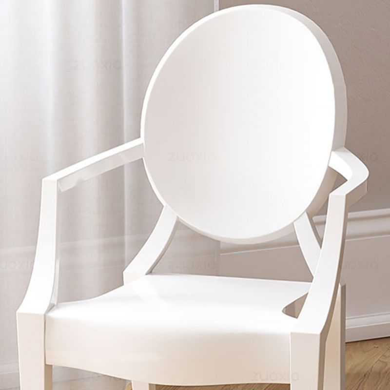 Nordic Style Plastic Dining Armchair Open Back Dining Side Chair for Home Use Clearhalo ' kitchen&dining_furn' 'Dining Chairs' 'Dining Tables & Seating' 'dining_chair' 'furn' 'furn_dining_chair' 'Furniture' 'furniture_dining_chair' 'Kitchen & Dining Furniture' 'kitchen' 1200x1200_58ba370d-a8fd-48e3-b333-588f266243c0