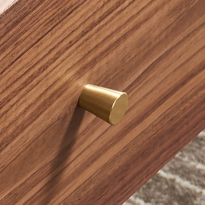 Glam -stijl bruine massieve houten buffettafel kasten opslagzijdeling met laden