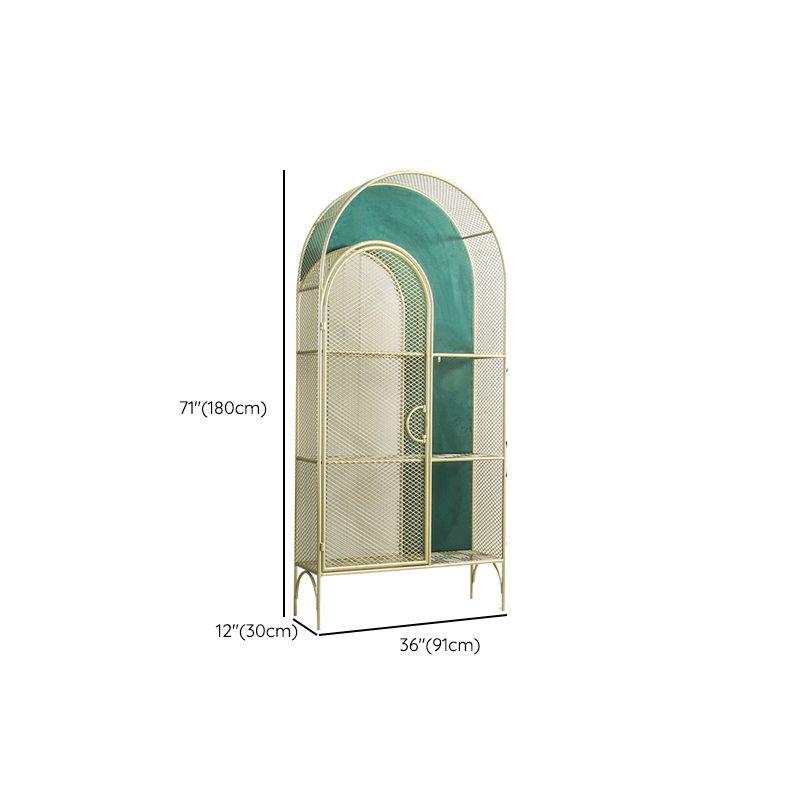 Urban Gold Bookshelf Closed Back Metal Vertical Shelf for Living Room Clearhalo 'Bookcases' 'furn' 'furn_bookcases' 'Furniture' 'Office Furniture' 1200x1200_58bd4acb-c87a-491b-b12d-60298c89cee4