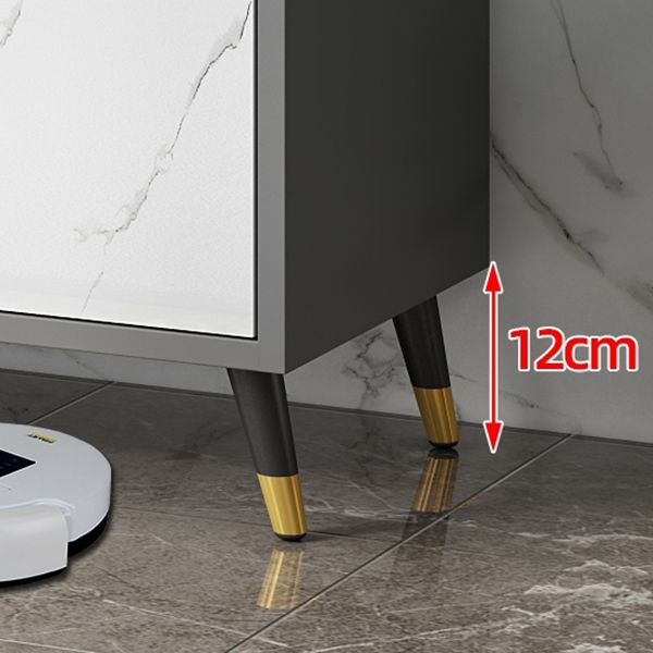 1-Drawer Engineered Wood Sideboard Glam Stone Countertop Credenza for Living Room Clearhalo 'buffet_sideboard' 'Buffets & Sideboards' 'furn' 'furn_buffet_sideboard' 'Furniture' 'furniture_buffet_sideboard' 'Kitchen & Dining Furniture' 1200x1200_58bf5b1b-ae92-473f-a27e-22186f233909