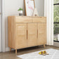 Contemporary Cabinet Rubberwood With Doors 2 - Drawer Rectangle Accent Cabinet