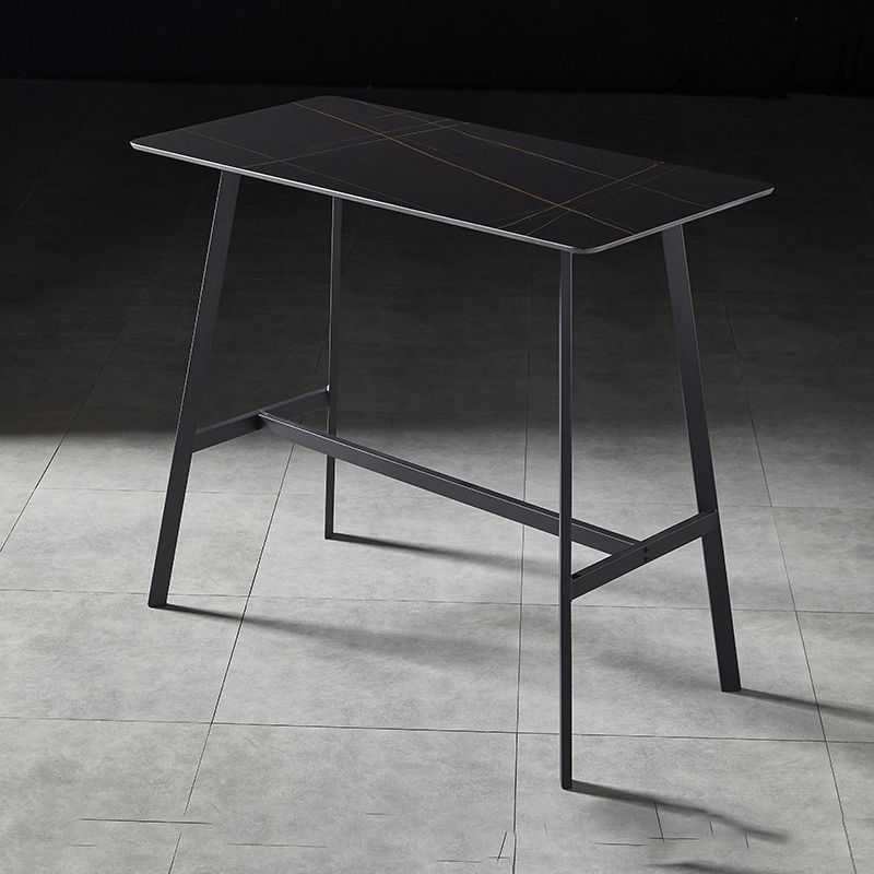 Contemporary Rectangle Bar Counter Table Sintered Stone Dining Table for Restaurant Clearhalo 'Bar Furniture' 'Bar Tables' 'bar_tables' 'furn' 'furn_bar_tables' 'Furniture' 'furniture_bar_tables' 'Kitchen & Dining Furniture' 1200x1200_58c20b7e-aaeb-41a7-8336-981714aef095
