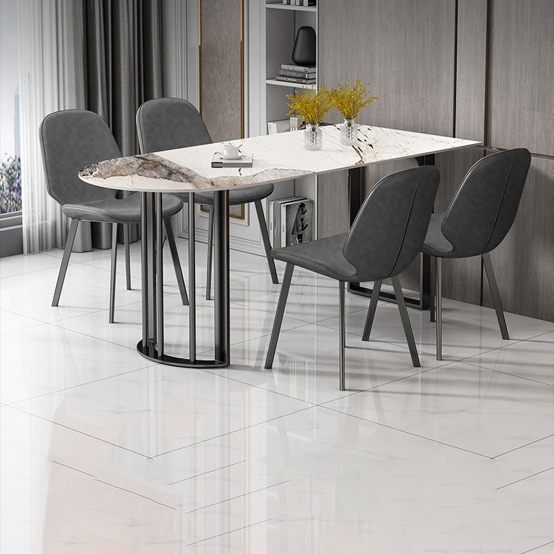 Stone Contemporary Writing Desk Bedroom Office Desk with White Legs Clearhalo 'furn' 'furn_office_desk' 'Furniture' 'Office Desks' 'Office Furniture' 'office_desk' 1200x1200_58c2e26f-de99-4037-91ad-84ae1f6707e8