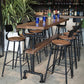 Industrial Style Brown Bar Table Solid Wood Milk Tea Shop Casual Bar Table Clearhalo 'Bar Furniture' 'Bar Tables' 'bar_tables' 'furn' 'furn_bar_tables' 'Furniture' 'furniture_bar_tables' 'Kitchen & Dining Furniture' 1200x1200_58c31d09-9467-4b4c-bb1d-15d141973fb1