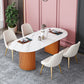 Oval Sintered Stone White Tone Dining Table Glam Double Pedestal Table for Dining Room Clearhalo ' dining_table' 'Dining Tables & Seating' 'Dining Tables' 'furn' 'furn_dining_table' 'Furniture' 'furniture_dining_table' 'Kitchen & Dining Furniture' 'kitchen&dining_furn' 'kitchen' 'kitchen_dining_table' 1200x1200_58c51b97-4a9c-4c8f-b8da-2101416ff7eb