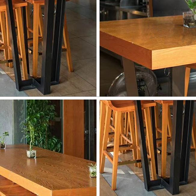 1/2/4/11 Pieces Pub Dining Set Industrial Solid Wood Table and Stool Set for Shop Clearhalo 'Bar Furniture' 'furn' 'furn_home_bar_bar_sets' 'Furniture' 'Home Bars & Bar Sets' 'home_bar_bar_sets' 'Kitchen & Dining Furniture' 1200x1200_58c5ba69-a0f6-4c5a-92df-206eae921230