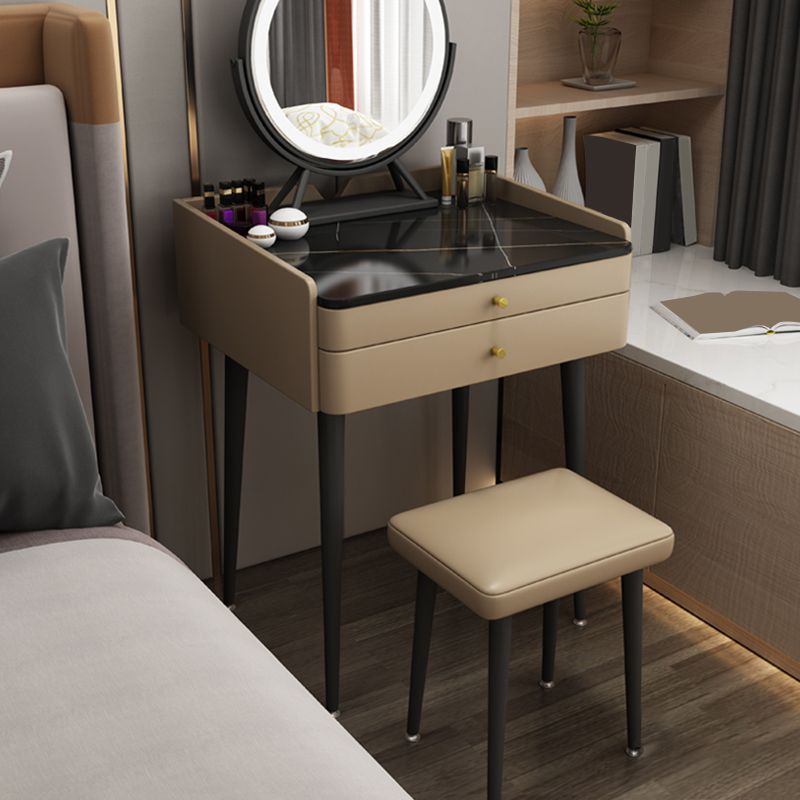 23.62 "Mesa de tocador de piedra ancha Mesa de tocador de maquillaje moderno con cajones de almacenamiento