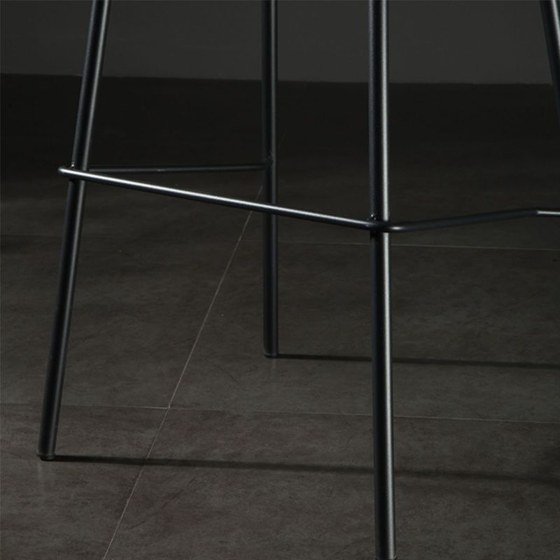 Modern Matte Finish PU Leather Barstool Low Back Restaurant Stool Clearhalo 'Bar Furniture' 'Bar Stools' 'bar_stools' 'furn' 'furn_bar_stools' 'Furniture' 'Kitchen & Dining Furniture' 1200x1200_58c6a7e4-0eed-43f4-977a-771ae3285c09