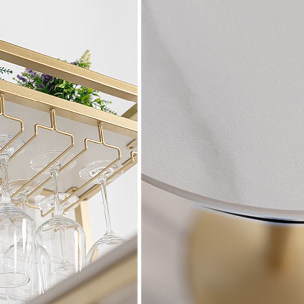 Modern Iron Bar Dining Table White Faux Marble Indoor Bistro Table with Wine Rack Clearhalo 'Bar Furniture' 'Bar Tables' 'bar_tables' 'furn' 'furn_bar_tables' 'Furniture' 'furniture_bar_tables' 'Kitchen & Dining Furniture' 1200x1200_58c75937-6b4a-4dd7-aaea-eb9ca1293046