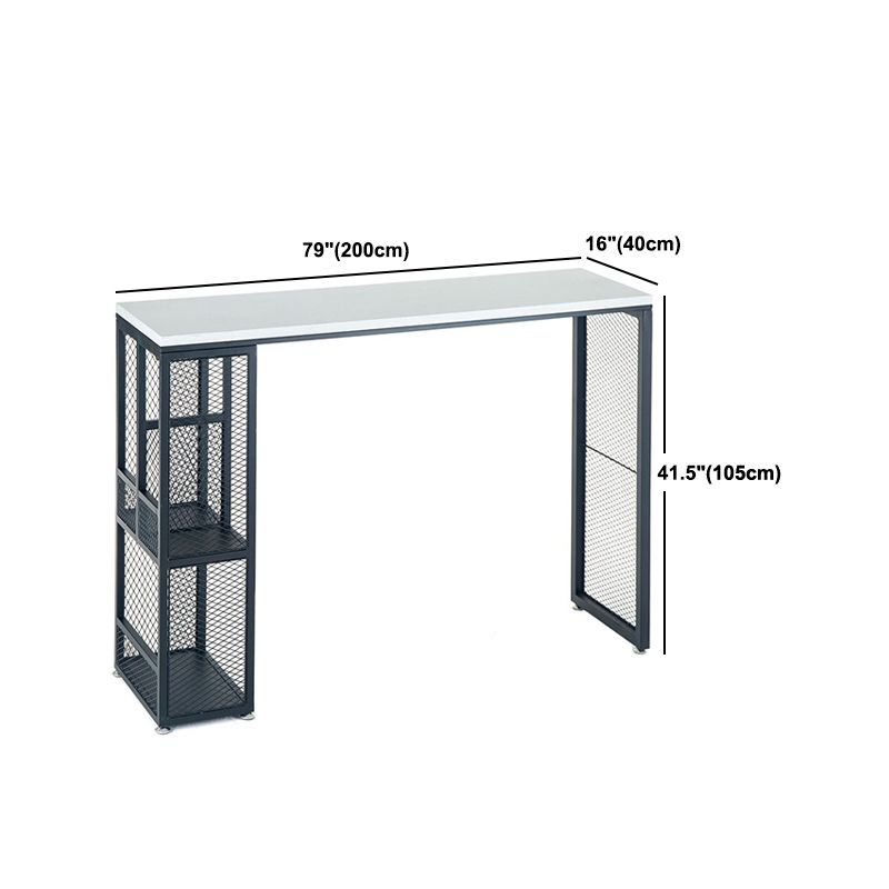 Scrivania da bar per bistrot in bianco e nero con soggiorno in pietra tavolo da bar in pietra