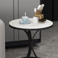 21.6 "Tall Pedestal End Table Modern Stone Top Side Table for Living Room