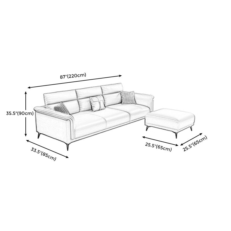 Dark Gray Faux Leather Sofa Stain-Resistant Pillow Top Arm Sectional Clearhalo 'furn' 'furn_sectionals' 'Furniture' 'furniture_sectionals' 'Living Room Furniture' 'Sectionals' 1200x1200_58c9bf57-f347-461b-af0f-ad23ceac4216