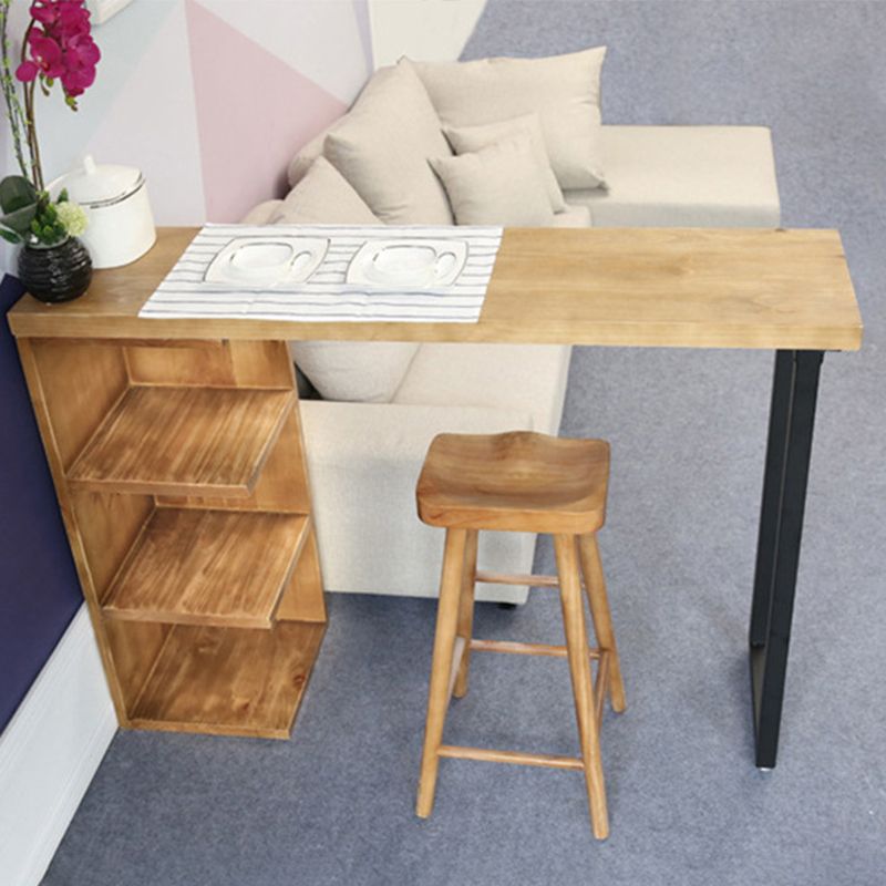 Industrial Bar Stool and Table 1/2/3 Pieces Wood Pub Dining Set Clearhalo 'Bar Furniture' 'furn' 'furn_home_bar_bar_sets' 'Furniture' 'Home Bars & Bar Sets' 'home_bar_bar_sets' 'Kitchen & Dining Furniture' 1200x1200_58c9fcc9-6e92-4978-87fc-99704f7b51f7