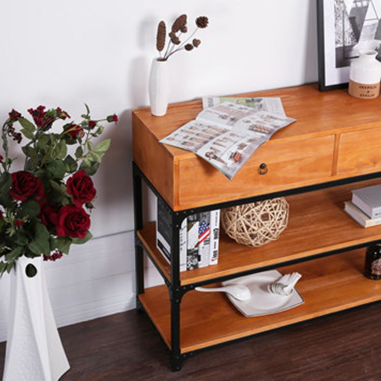 33,5 "in legno alto 2 - cassetto moderno moderno mobile a 3 livelli