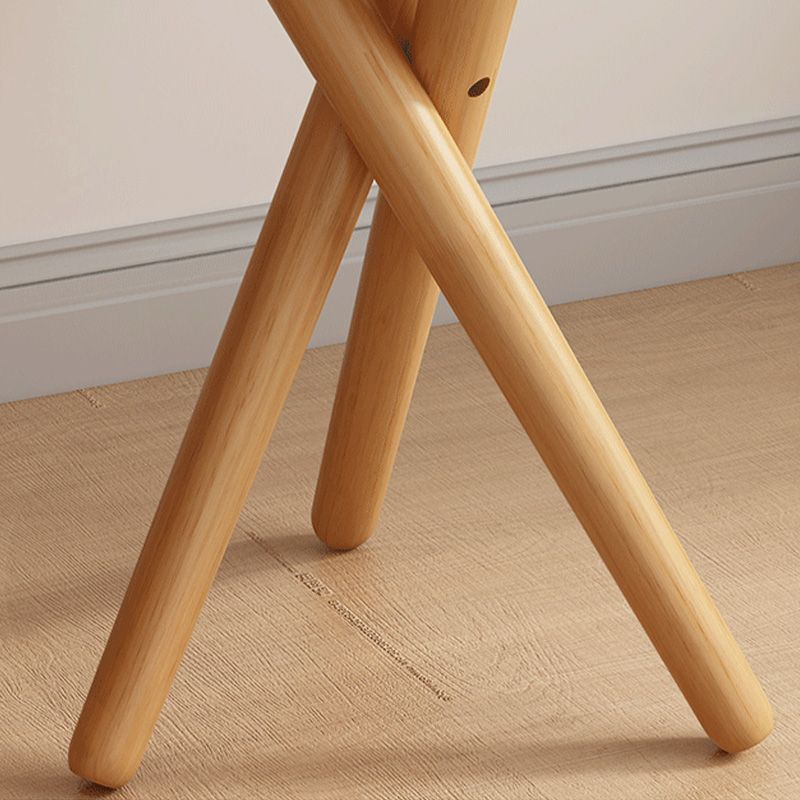 Mesa auxiliar de madera sólida 3 patas redonda de la sala de estar nórdica