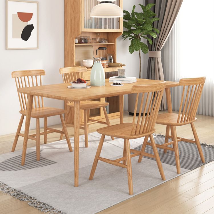 Modern 1/2/3/5 Pieces Rectangle Dining Set Solid Wood Dining Table with Chairs Clearhalo 'Dining Room Sets' 'Dining Tables & Seating' 'dining_room_set' 'furn' 'furn_dining_room_set' 'Furniture' 'furniture_dining_room_set' 'Kitchen & Dining Furniture' 'kitchen&dining_furn' 'kitchen' 1200x1200_58cb22b2-1eae-4177-98bd-1f05db2843b8