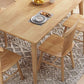 Rectangle 4 jambes Table moderne Couleur de bois clair Tableau fixe du bois massif en bois de chêne
