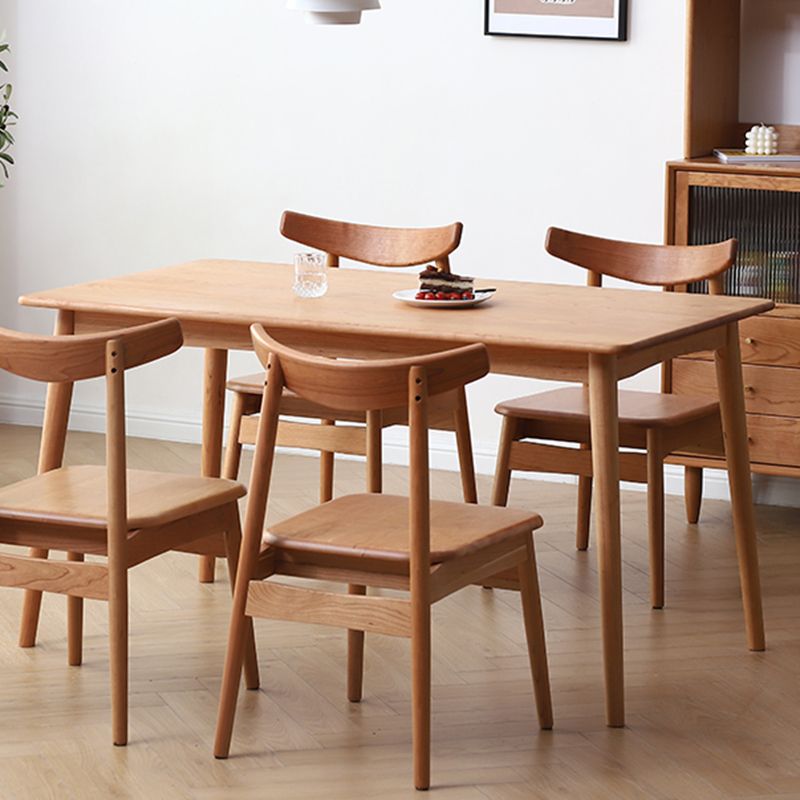 Contemporary Rectangle Dining Table Solid Wood Table with 4 Leg for Home Kitchen Dinner Clearhalo ' dining_table' 'Dining Tables & Seating' 'Dining Tables' 'furn' 'furn_dining_table' 'Furniture' 'furniture_dining_table' 'Kitchen & Dining Furniture' 'kitchen&dining_furn' 'kitchen' 'kitchen_dining_table' 1200x1200_58cb9cfd-3d18-4517-81b1-852e63ab6bb3