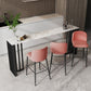 Industrial Style Rectangle Bar Table 42-inch Height Metal Base Bistro Table Clearhalo 'Bar Furniture' 'Bar Tables' 'bar_tables' 'furn' 'furn_bar_tables' 'Furniture' 'furniture_bar_tables' 'Kitchen & Dining Furniture' 1200x1200_58cbcaaa-1f87-491d-bbae-0ce717dfd5ad