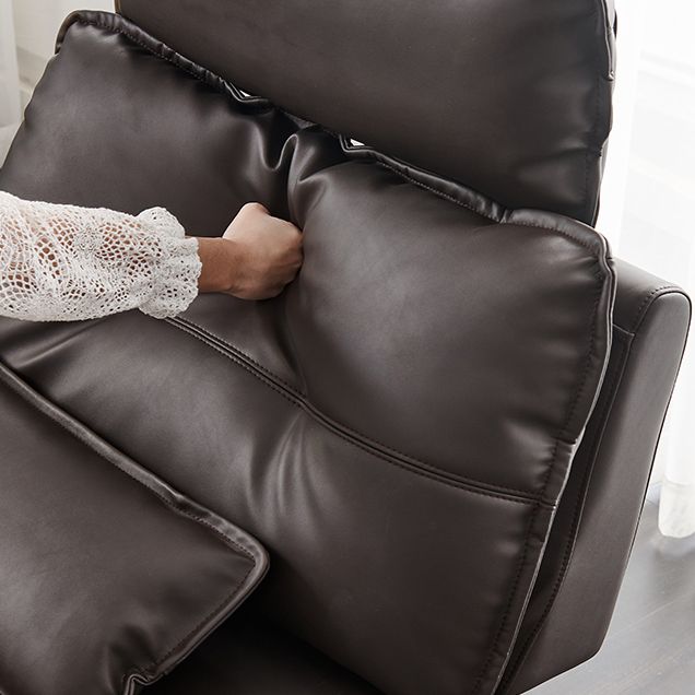 Living Room Black Leather Chaise Pillow Top Arms Modern Chaise Lounge Clearhalo 'Chairs & Seating' 'Chaise Lounge' 'chaise_lounge' 'furn' 'furn_chaise_lounge' 'Furniture' 'Living Room Furniture' 1200x1200_58cc1a98-35fb-4193-81ec-870244efdd77