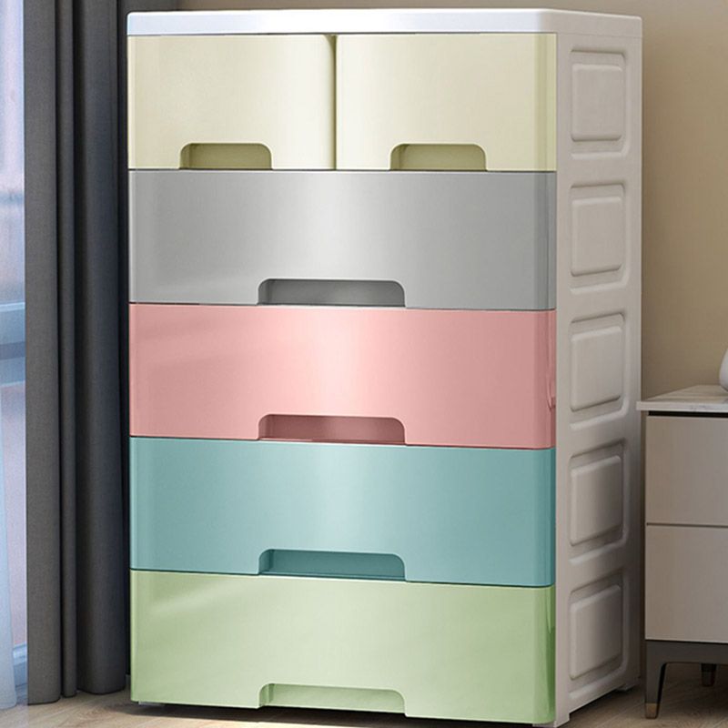 Non-Hanging Wardrobe Armoire Modern Plastic Storage Cabinet with Legs