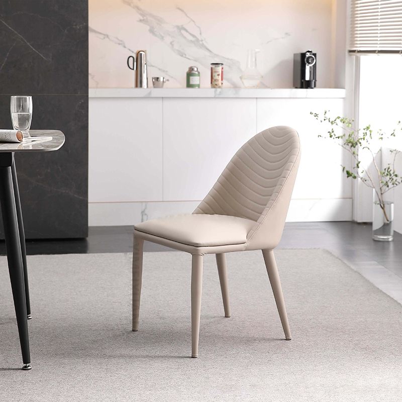 Contemporary Chair Dining Armless Chair for Kitchen with Metal Legs Clearhalo 'Dining Chairs' 'Dining Tables & Seating' 'dining_chair' 'furn' 'furn_dining_chair' 'Furniture' 'furniture_dining_chair' 'Kitchen & Dining Furniture' 1200x1200_58ccd2d1-d492-407e-9be0-d45ebe1de242