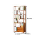 Etagere Bookcase Bamboo Brown Shelf Bookcase for Home Office
