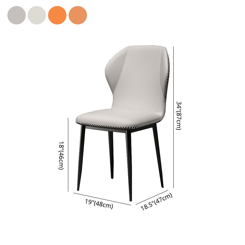 Scandinavian Style Metal Dining Chair Wingback Dining Room Single Chair Clearhalo ' kitchen&dining_furn' 'Dining Chairs' 'Dining Tables & Seating' 'dining_chair' 'furn' 'furn_dining_chair' 'Furniture' 'furniture_dining_chair' 'Kitchen & Dining Furniture' 'kitchen' 1200x1200_58cf47dc-3969-408b-9b20-ce88962329bb