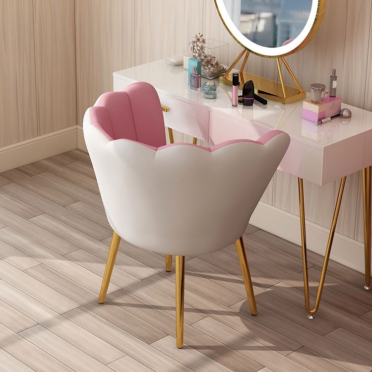 Scandinavian Style Metal Dining Chair Home Armless Cushion Crown Top Back Single Chair Clearhalo ' kitchen&dining_furn' 'Dining Chairs' 'Dining Tables & Seating' 'dining_chair' 'furn' 'furn_dining_chair' 'Furniture' 'furniture_dining_chair' 'Kitchen & Dining Furniture' 'kitchen' 1200x1200_58d25dc7-51ed-4c3f-8eb2-23aa59f48fe6