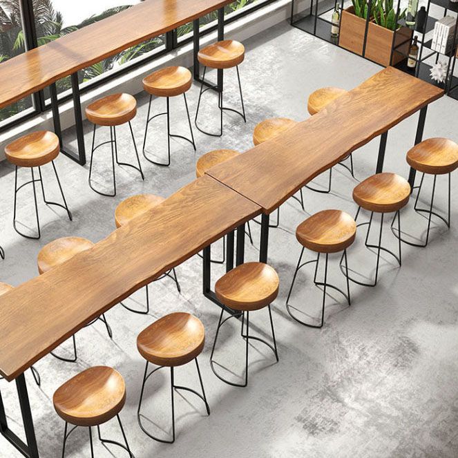 Industrial 1/2/4/7 Pieces Solid Wood Bar Table Set Fixed Bistro Set Clearhalo 'Bar Furniture' 'furn' 'furn_home_bar_bar_sets' 'Furniture' 'Home Bars & Bar Sets' 'home_bar_bar_sets' 'Kitchen & Dining Furniture' 1200x1200_58d2fd6f-03c7-4903-ab2b-290393f91797